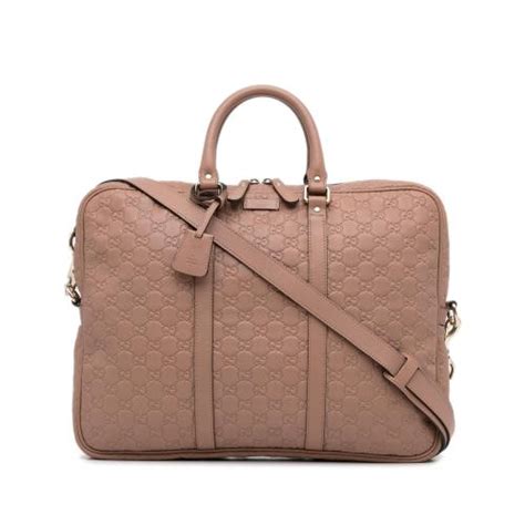 gucci guccissima leather continental cream briefcase|Gucci portfolio briefcase.